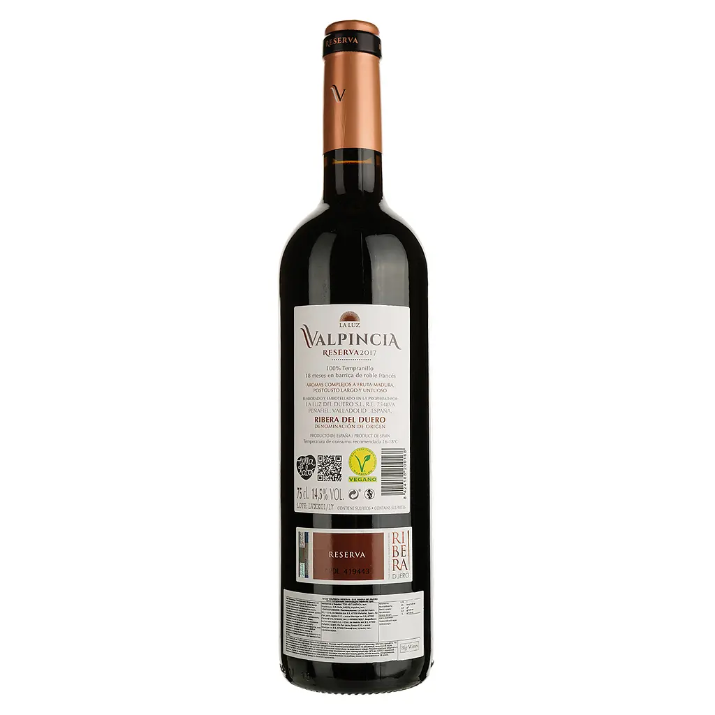Вино La Luz Valpincia Reserva DO Ribera Del Duero красное сухое 0.75 л - фото 2