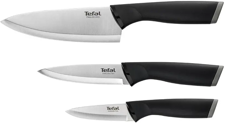 Набор ножей Comfort, 3шт, нержавеющая сталь, пластик, черный Tefal kuh0014575 - фото 2