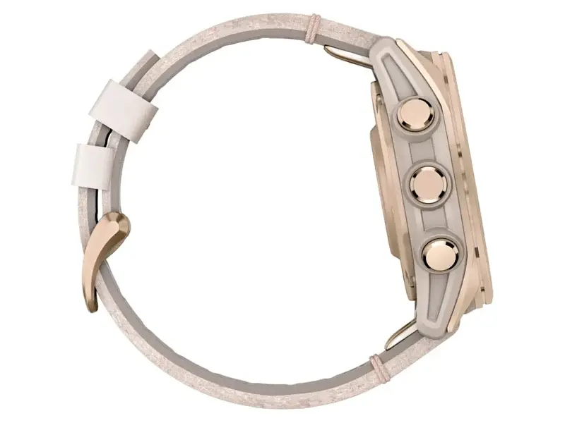 Спортивний годинник Garmin Fenix 8 43mm AMOLED Sapphire Soft Gold with Limestone Leather Band (010-02903-40) - фото 7