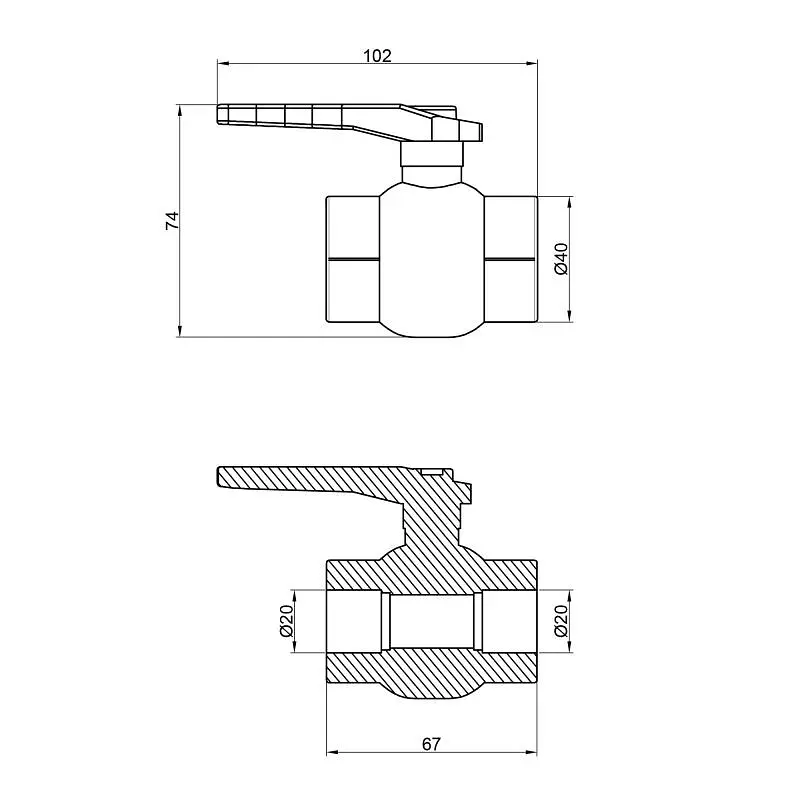 Кран кульовий PPR Thermo Alliance 20 DSW114