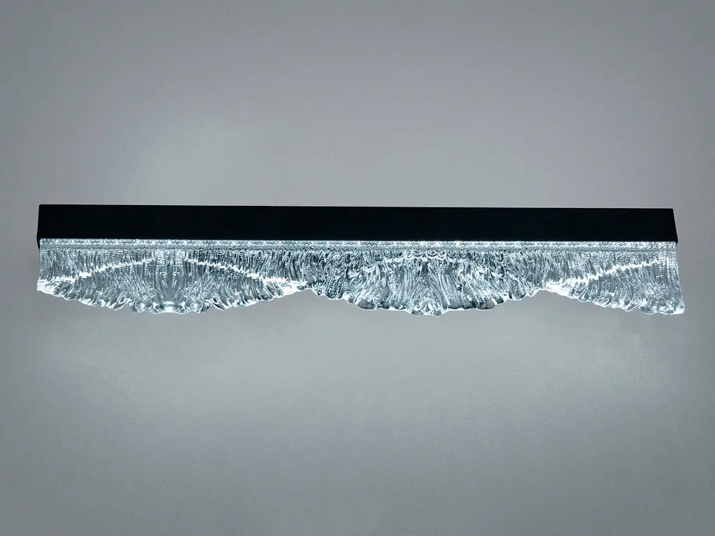 Настенный LED бра-планка Romin черная 11 Вт стекло - фото 2