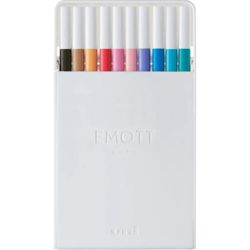 Набор лайнеров Uni Emott Line Soft Pastel Color 0.4 мм 10 цветов (PEM-SY/10C.02SPC) - фото 2
