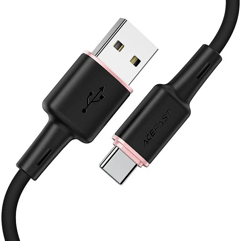 Дата кабель Acefast C2-04 USB to Type-C 3A (1.2m) Black - фото 2