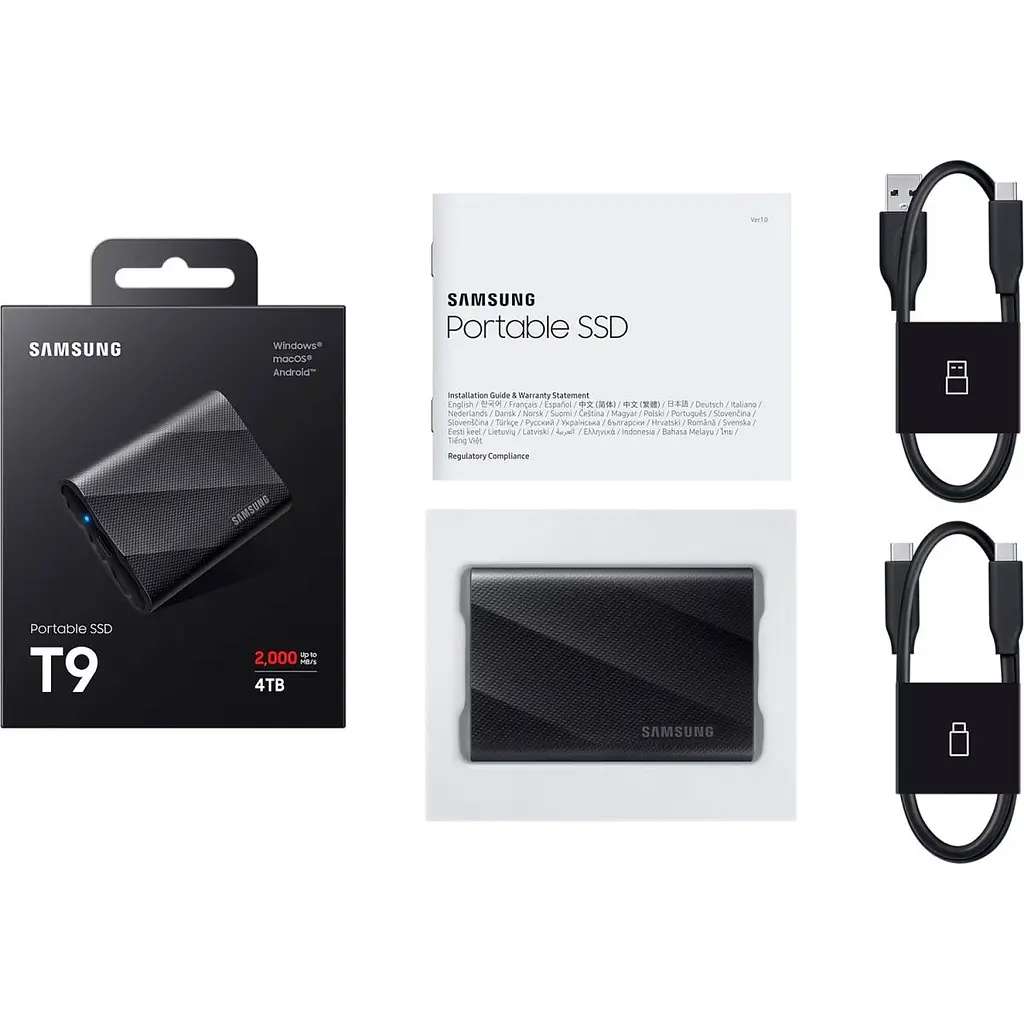 Зовнішній SSD накопичувач Samsung T9 4TB Black (MU-PG4T0B/EU) [99088] - фото 8