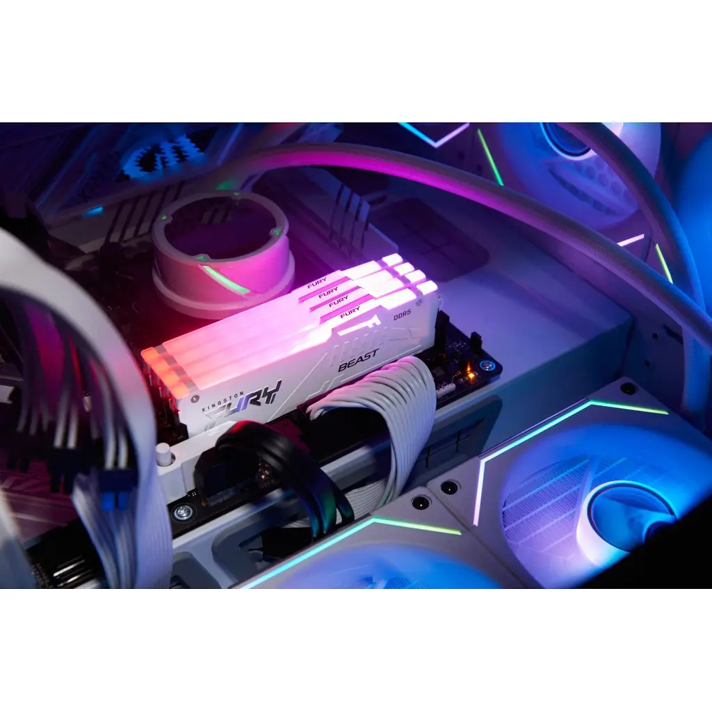 Модуль пам'яті для комп'ютера DDR5 64GB (2x32GB) 6000 MHz Beast White RGB Kingston Fury (ex.HyperX) (KF560C36BWEAK2-64) - фото 5