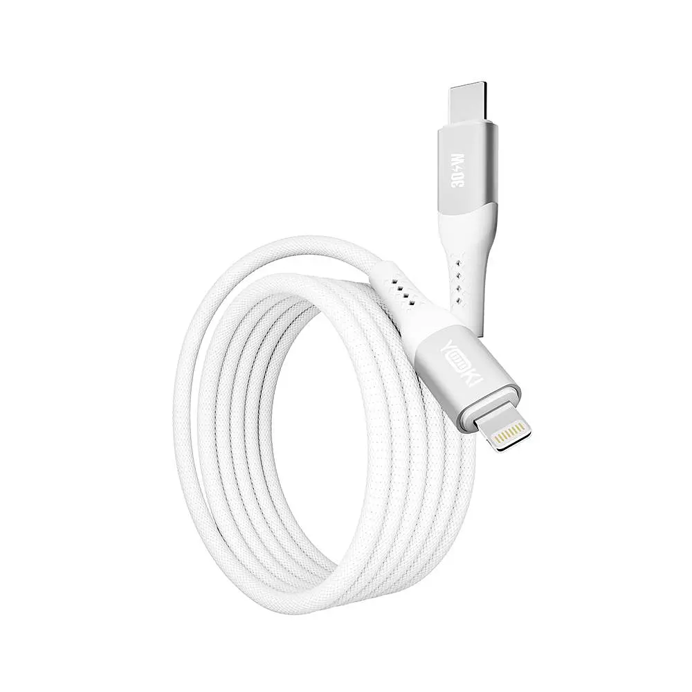 Кабель для заряджання та обміну даними Yoki YK-SO15 SOLID Series Type-C to Lightning 30W 3A/10V 1.2 м Білий - фото 5