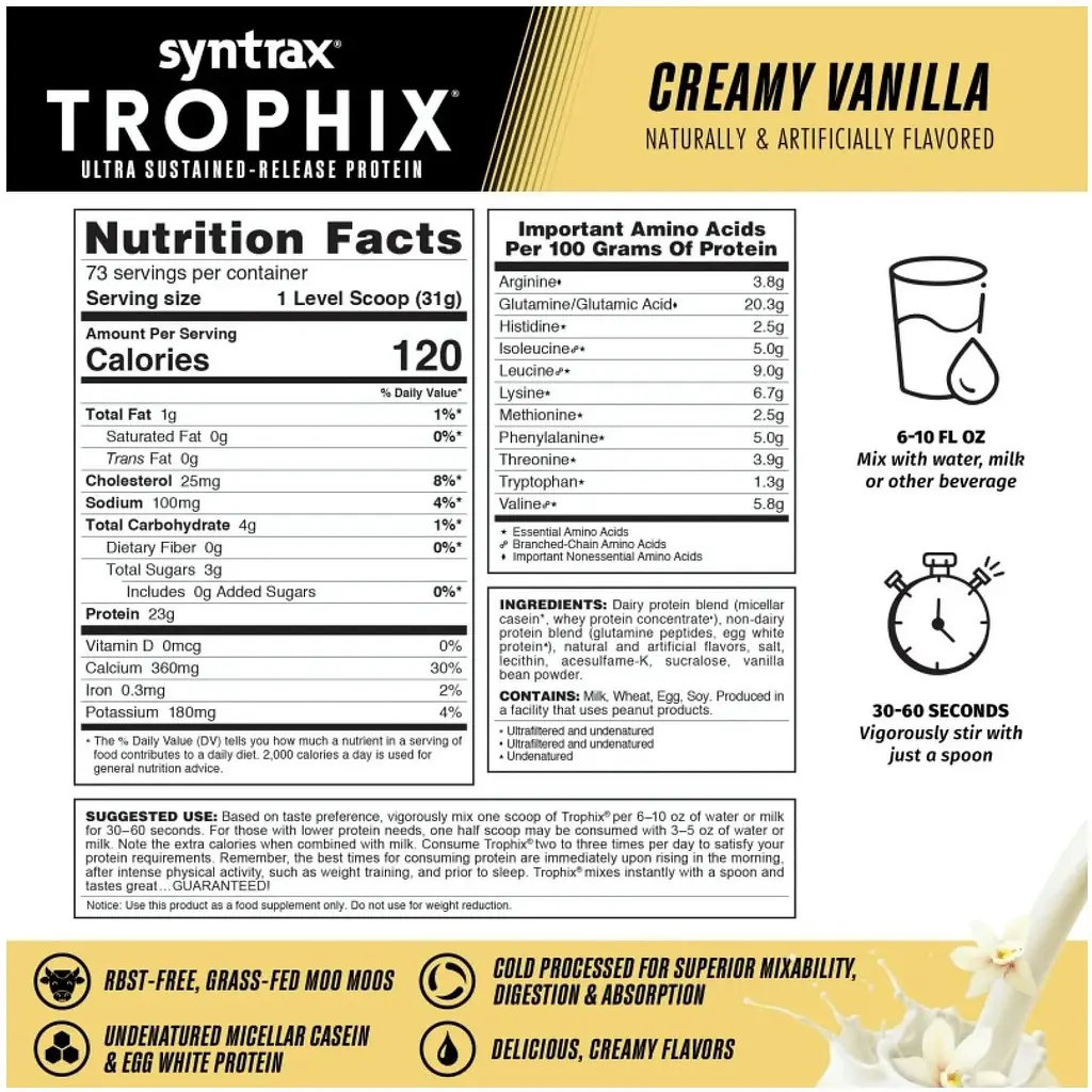 Протеин Syntrax Trophix Creamy Vanilla 2270 г - фото 2