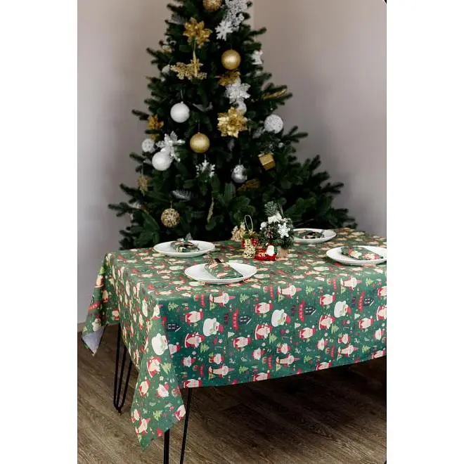 Скатерть Прованс Санта на зеленом 120х140 см (35783) - фото 5