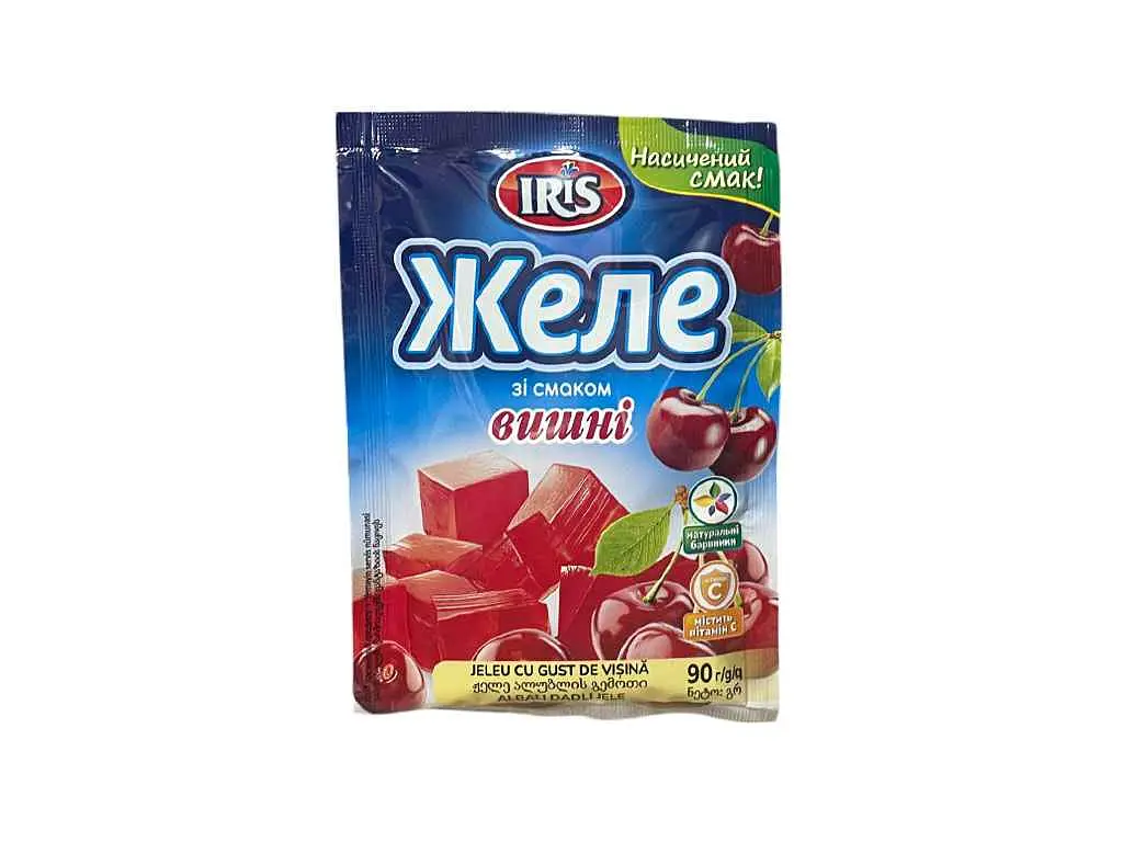 Желе IRIS 90г Вишні зі смаком