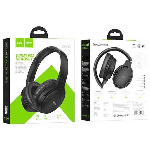 Накладные Bluetooth наушники Hoco DW02 |BT5.0, TF, AUX, 4Hours| black - фото 4
