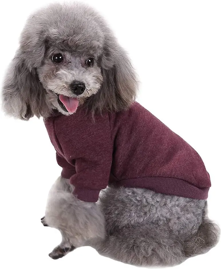 Кофта для собак та котів EcoToys Burgundy XS ряба бордова A: 20 см B: 33 см C: 16 см X-7123 - фото 3