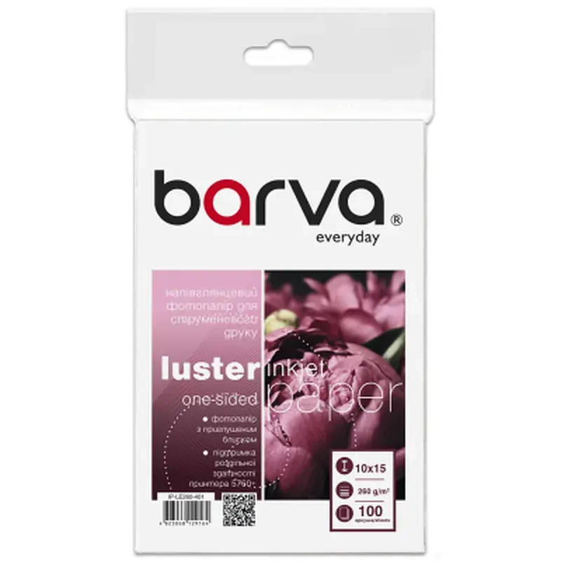 Фотопапір Barva 10x15, 260 g/m2, Everyday, semi-glossy, 100c (IP-LE260-401)