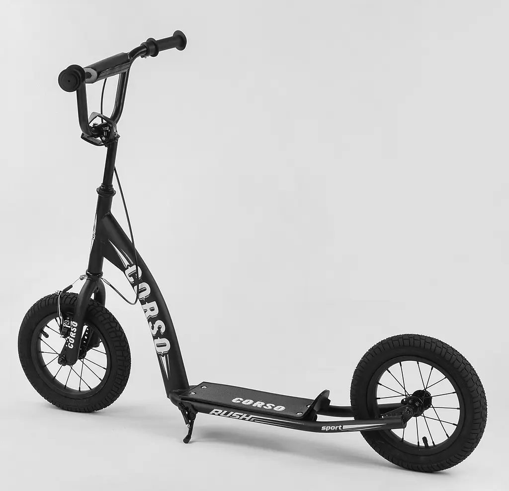 Детский самокат Corso 103х15.5х49 см Черный 000231500 - фото 3