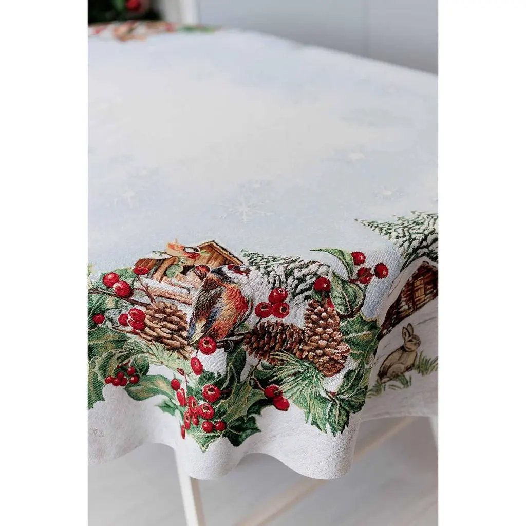 Скатертина гобеленова Прованс Squirrel з люрексом 135 x 240 см (41765) - фото 3