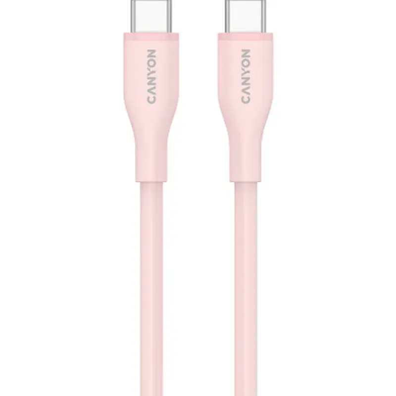 Дата кабель USB-C to USB-C 1.0m CC60SC10 60W Silicon Pink Sand Canyon (CNS-CC60SC10PS) - фото 2