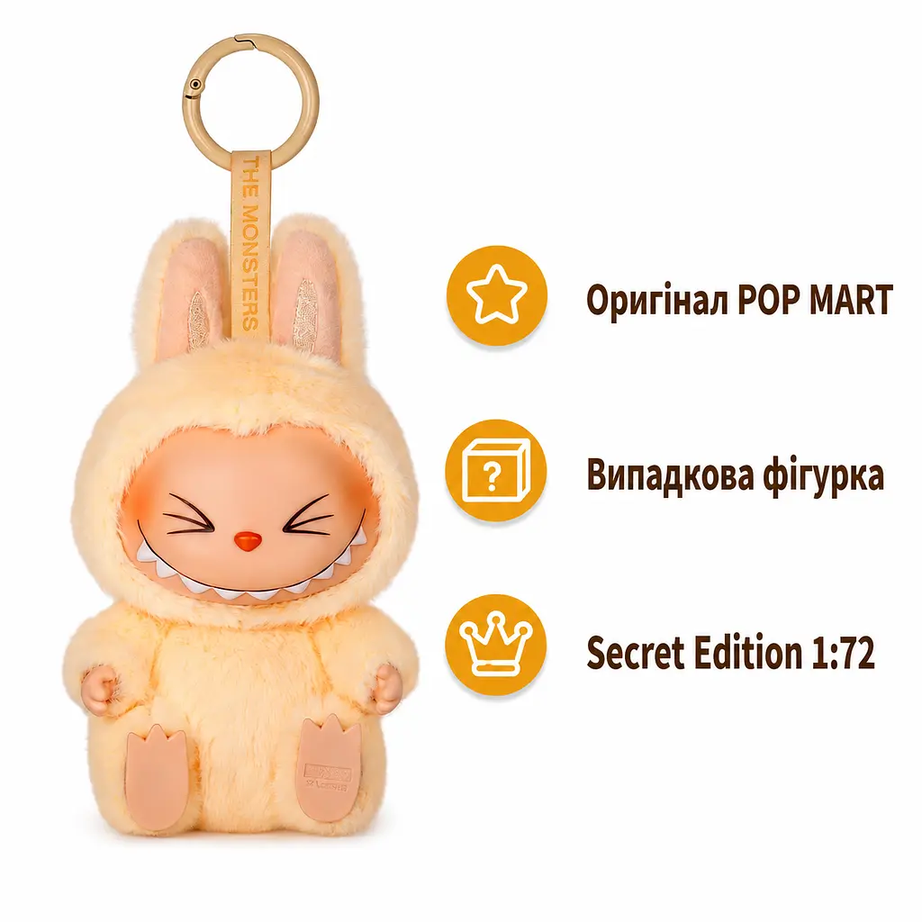М'яка іграшка-сюрприз плюшевий брелок Лабубу Labubu Pop Mart Have a Seat випадкова фігурка 15 см (SKU-270) - фото 2