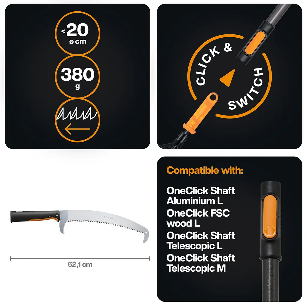 Насадка-пилка вигнута Fiskars OneClick™ (1080690) - фото 2