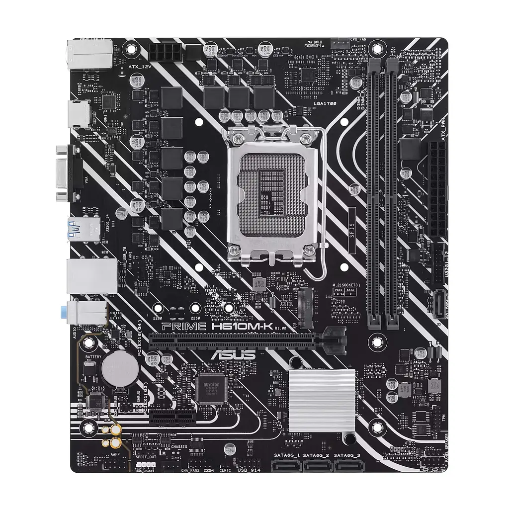 Материнская плата PRIME H610M-K s1700 H610 2xDDR5 M.2 HDMI D-Sub mATX Asus teh0019030 - фото 2