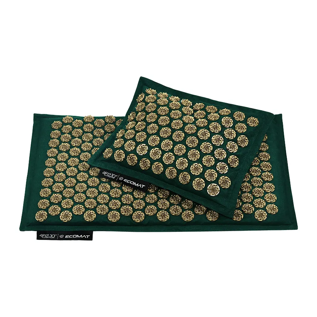 Килимок акупунктурний 4FIZJO Eco Mat Аплікатор Кузнєцова з подушкою 68 x 42 см Navy Green/Gold 4FJ0251 (P-5907739312891) - фото 5