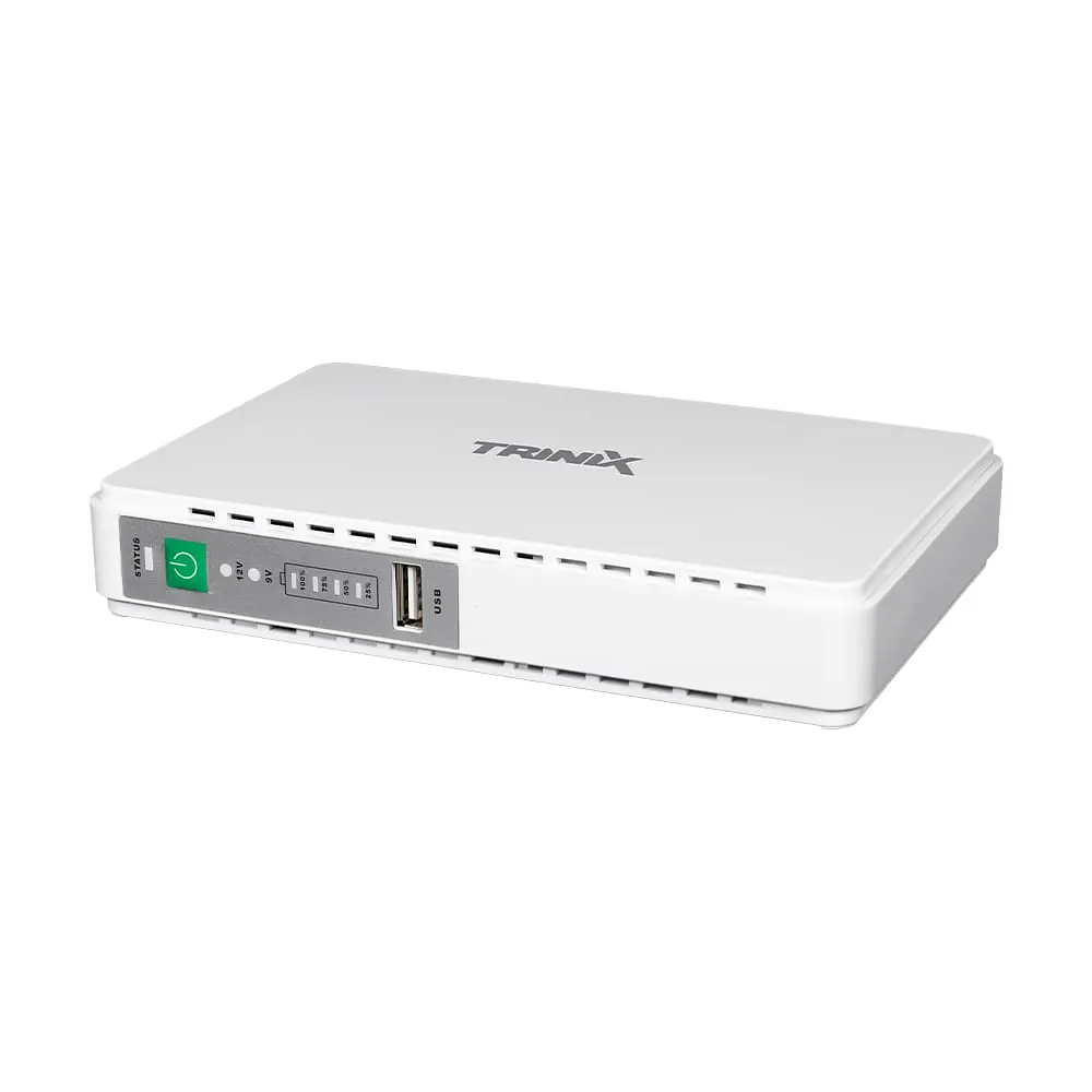 Джерело безперебійного живлення DC UPS Trinix TRX-MUPS-1748 PoE (10000mAh) 5V/9V/12V/24V/48V/PoE 1Gbps, Li-ion 4*2.5Ah, для роутера і медіаконвертера (42-00147) - фото 11