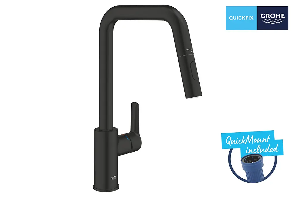 Змішувач для кухні Grohe QuickFix Start 306312430 Чорний матовий - фото 6