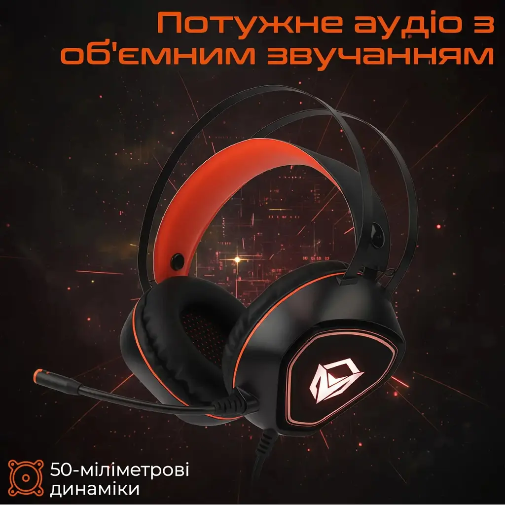 Навушники Meetion HP020 Black/Orange (MT-HP020-A) - фото 3