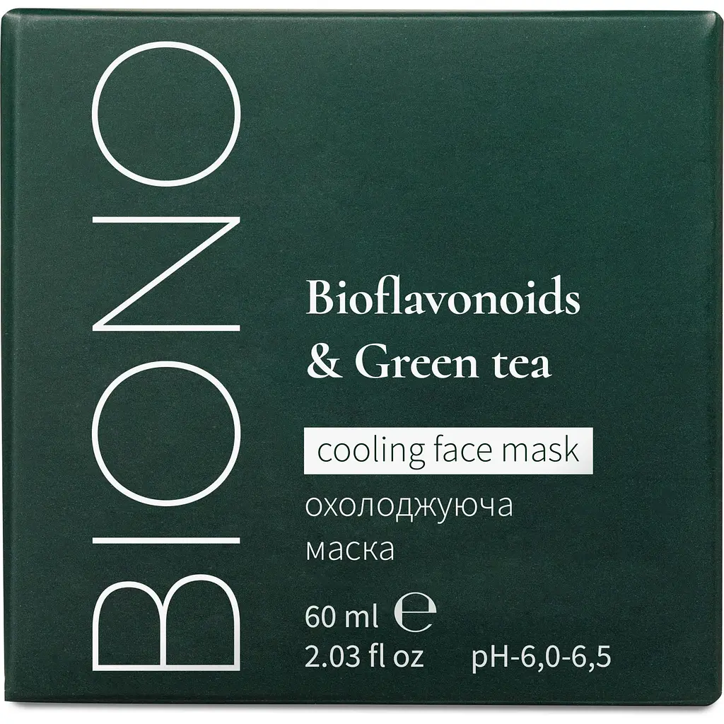 Маска охолоджуюча Biono Bioflavonoids & Green tea 60 мл - фото 2