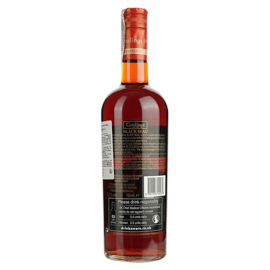 Ром Gosling's Black Seal 151 Bermuda Rum 75.5% 0.7 л - фото 2