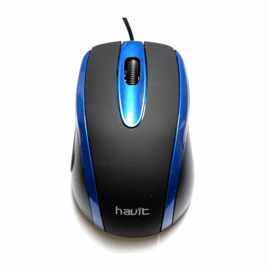 Мишка Havit V-MS753 USB Black/Blue (23938) - фото 2