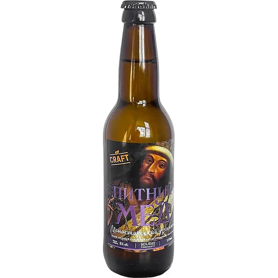 Набор питьевого меда Holiday Brewery: Казацкий с хмелем 6% (2 шт. x 0.33 л) + Монастырский ароматный 6% (2 шт. x 0.33 л) - фото 2