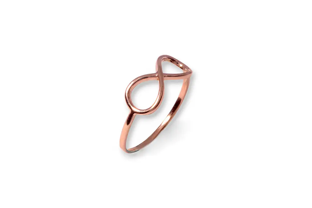 Каблучка «нескінченність» з червоного золота К-0502 14 - фото 5