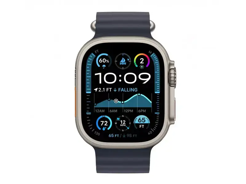 Ремінець Apple Ocean Band Navy - Natural Titanium Finish для Watch 44/45/46/49mm (MXTH3) - фото 3