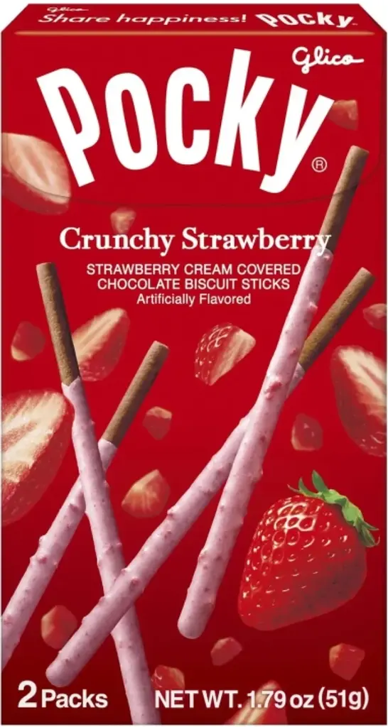Японські палички Glico Pocky Crunchy Strawberry 51г
