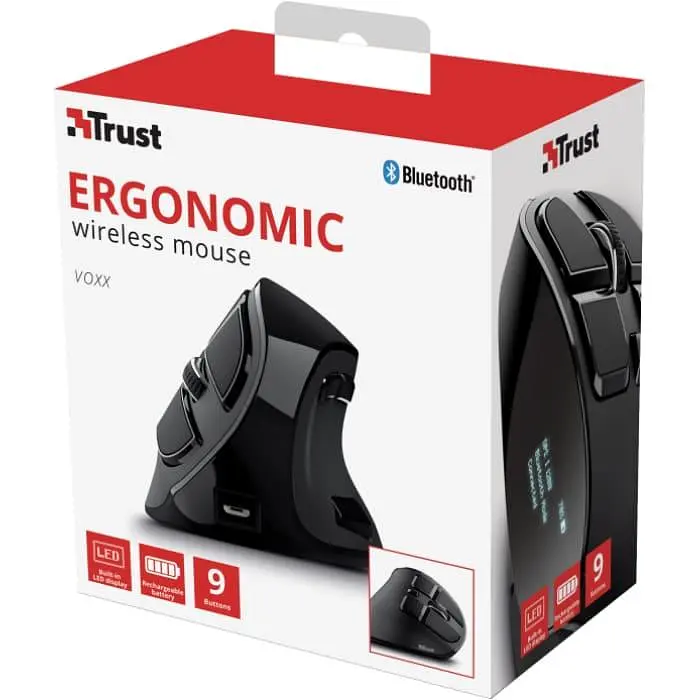 Беспроводная мышь Trust Voxx Rechargeable Ergonomic WL Black (23731_TRUST) - фото 7