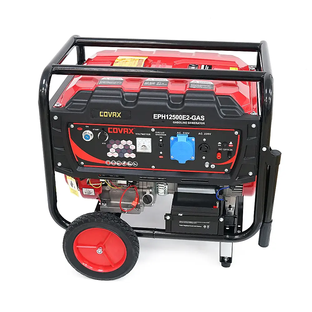 Генератор бензиновий COVAX EPH12500E2-GAS, 8.0kW, бензин/газ, однофазний 220V, 50Hz, DC12V, 18HP, Electric Starter, tank 25L, 705x560x570mm, 86kg - фото 3
