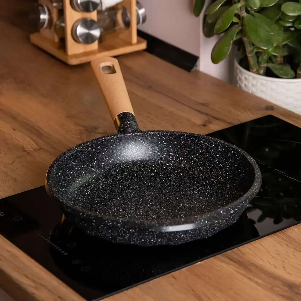 Сковорода алюмінієва MGC з мармуровим покриттям антипригарним 28 см, чорний MGC HP-4-420B - фото 2