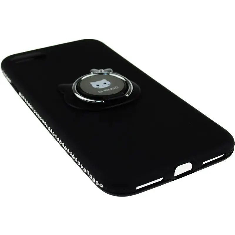 Чохол-накладка Shengo Soft-touch holder TPU Case iPhone 8 Black - фото 3