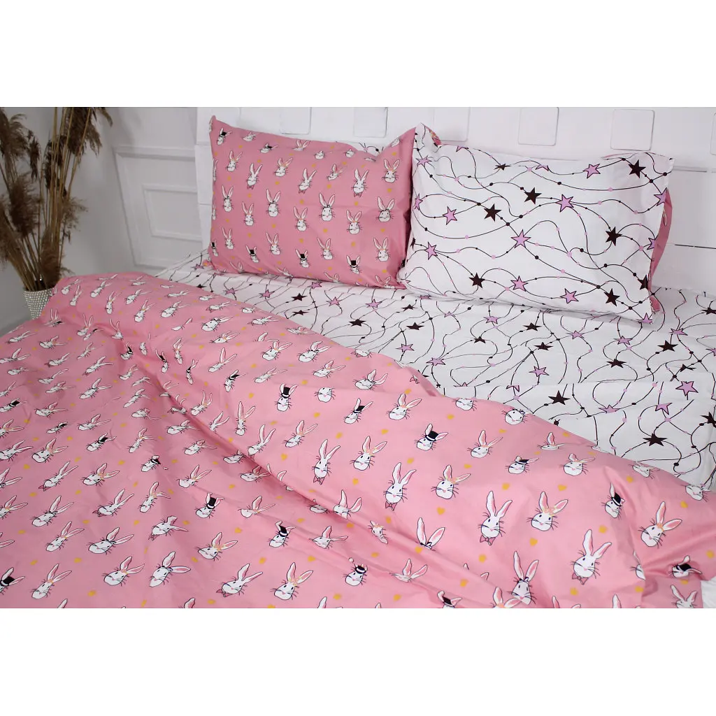 Постільна білизна MirSon Бязь 17-0528 Bunnies pink Дитячий (2200003671711) - фото 3