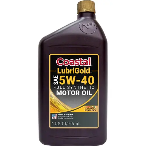 Моторна олива Coastal LubriGold Full Synthetic 5W40 Euro, 0,946л.