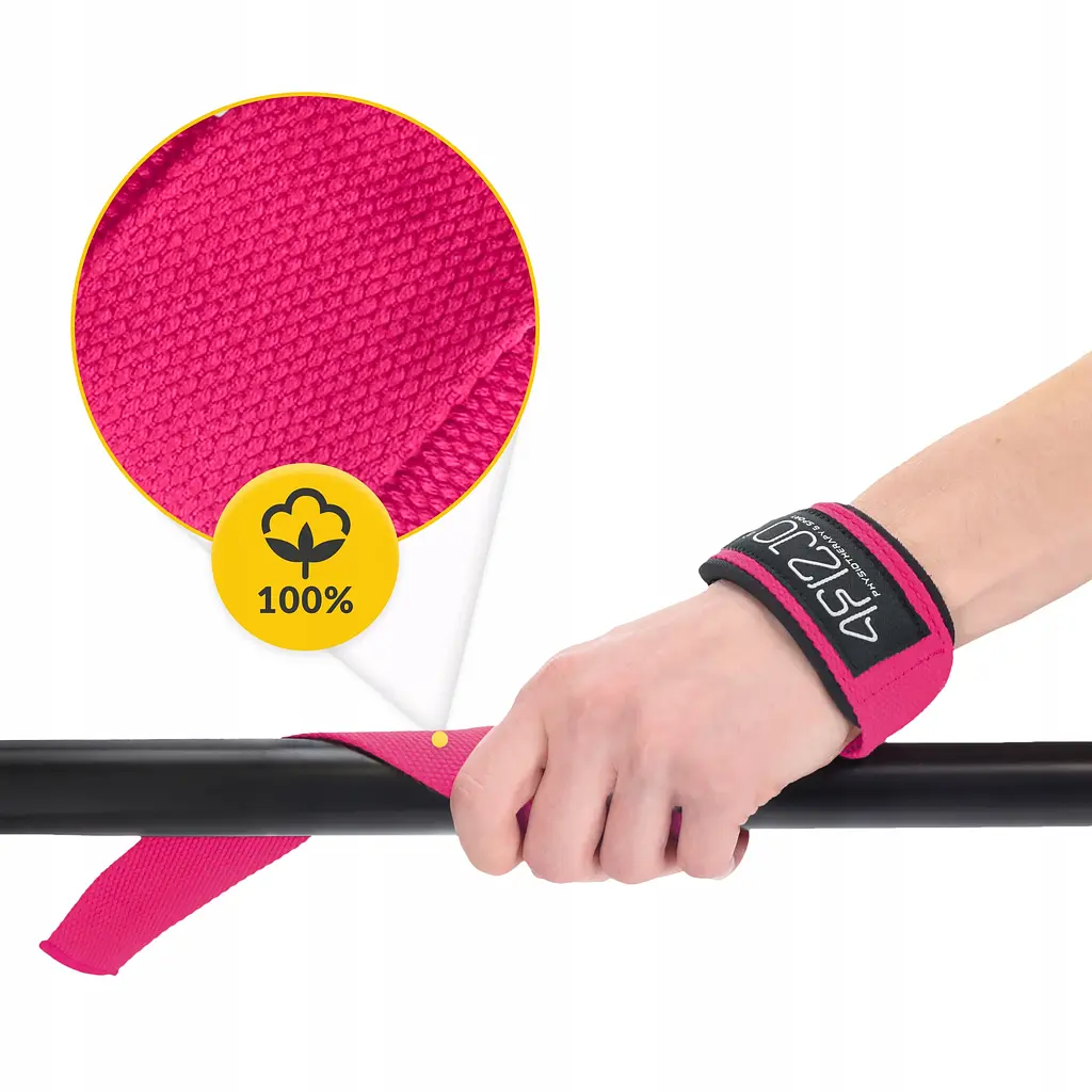 Лямки для станової тяги 4FIZJO Deadlift Straps Pink (P-5905973402293) - фото 3