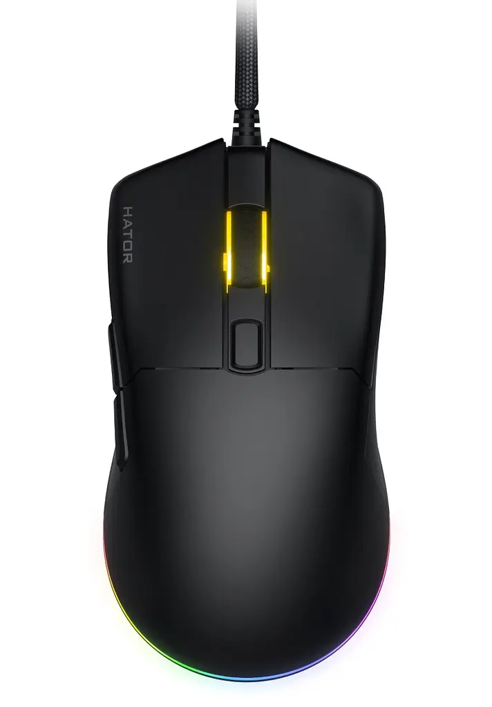 Миша Hator Pulsar 3, чорний, USB, оптична (сенсор PixArt PMW 3311), до 12000 dpi, 35G, RGB підсвічування, перемикачі Hator