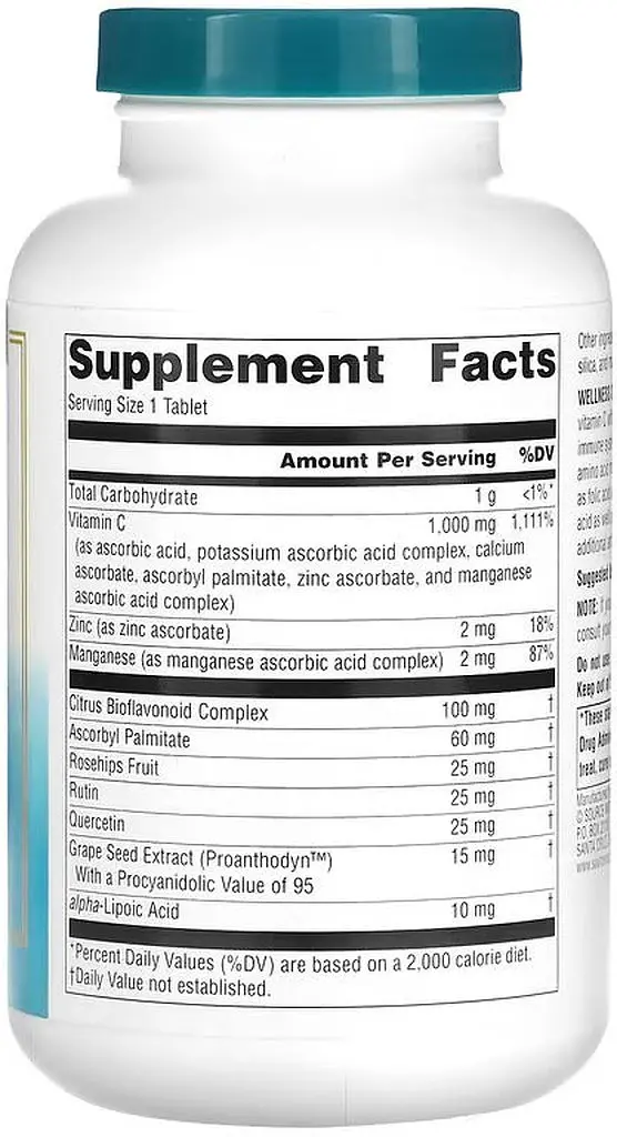 Витамины и минералы Source Naturals Wellness Vitamin C-1000, 50 таблеток - фото 2