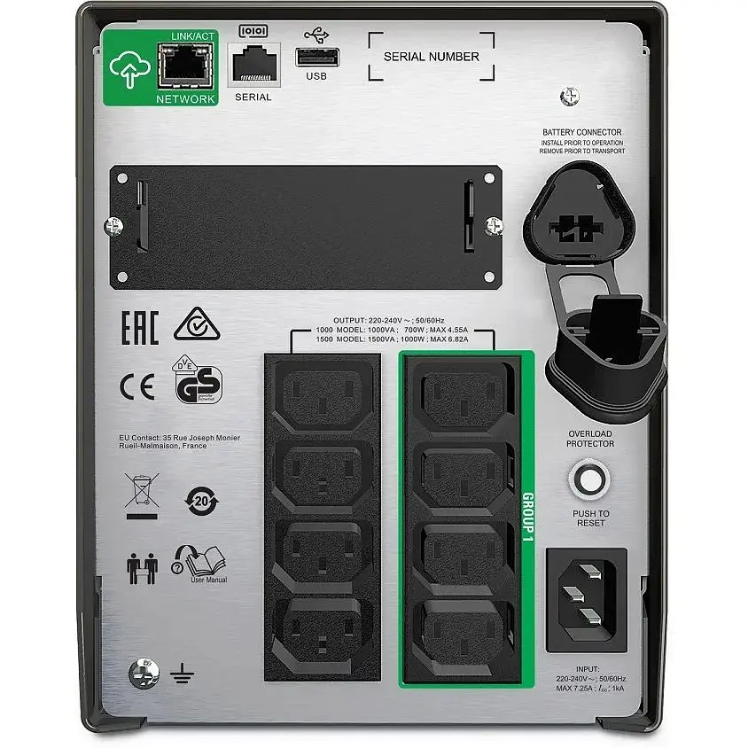 ИБП APC Smart-UPS 1000VA/700W, LCD, USB, SmartConnect, 8xC13 - фото 2