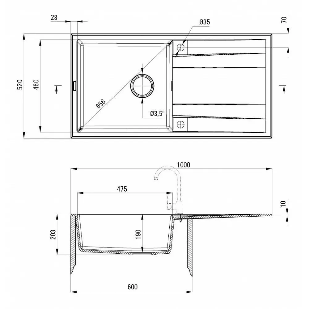 Кухонна мийка Deante Eridan ZQE G11B - фото 2