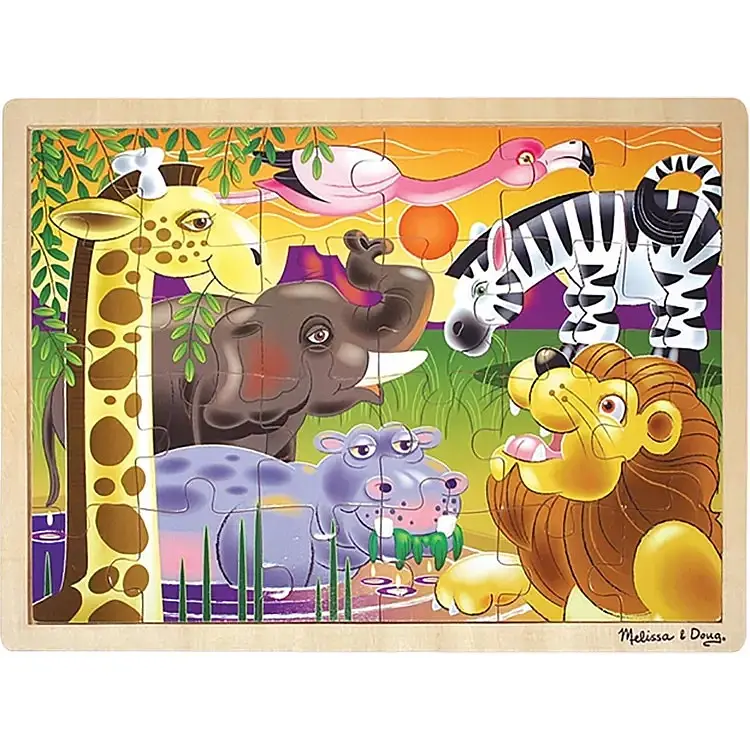 Дерев'яний пазл в рамці Melissa&Doug Африканська савана, 24 елементи (MD12937)