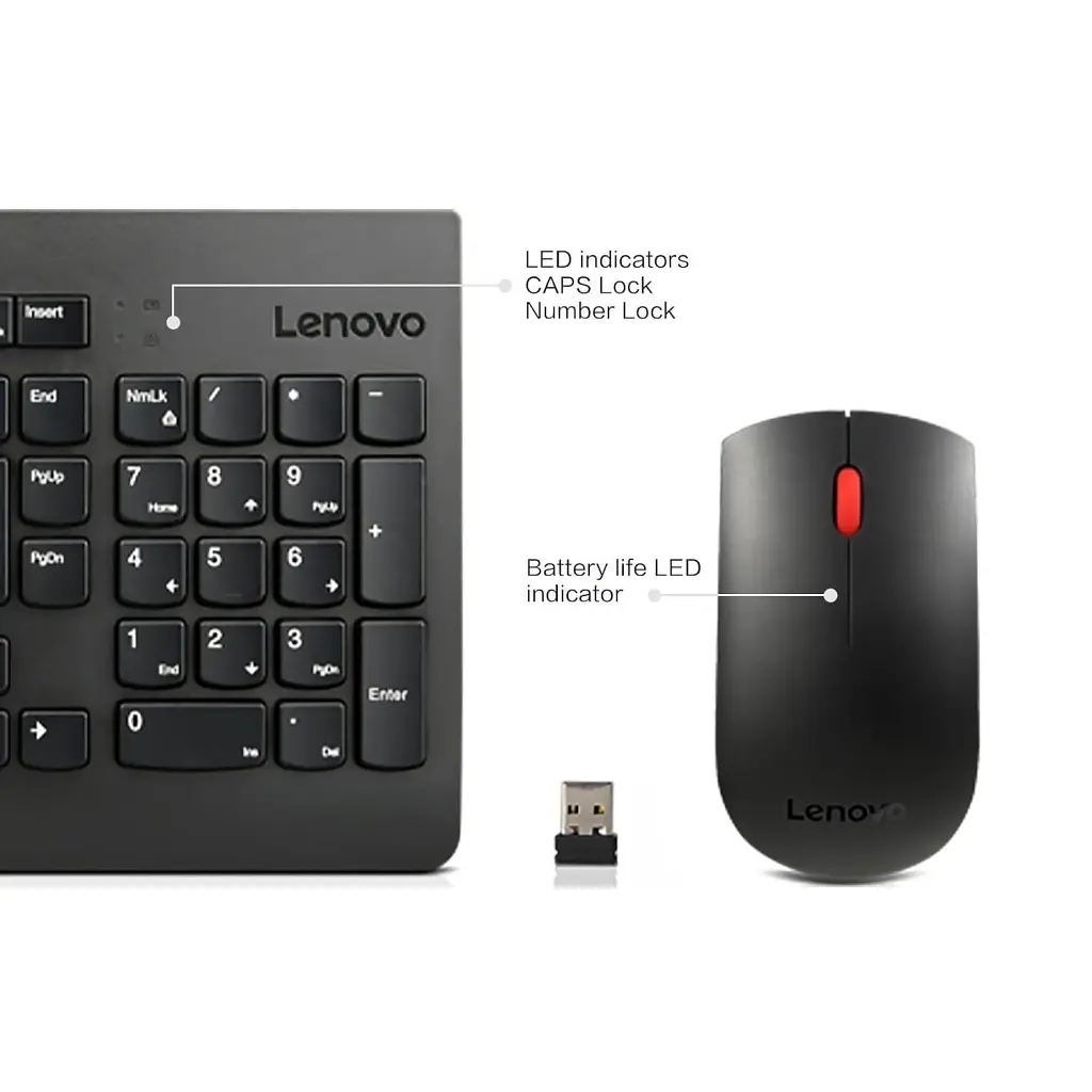Комплект Lenovo Essential Wireless Combo Gen2 Black (4X31N50709) - фото 2