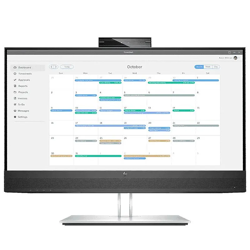 Монітор TFT 23.8" HP E24mv G4, IPS, HDMI, VGA, DP, USB, Cam, HAS, Pivot, колонки, сріблястий (169L0AA) - фото 7