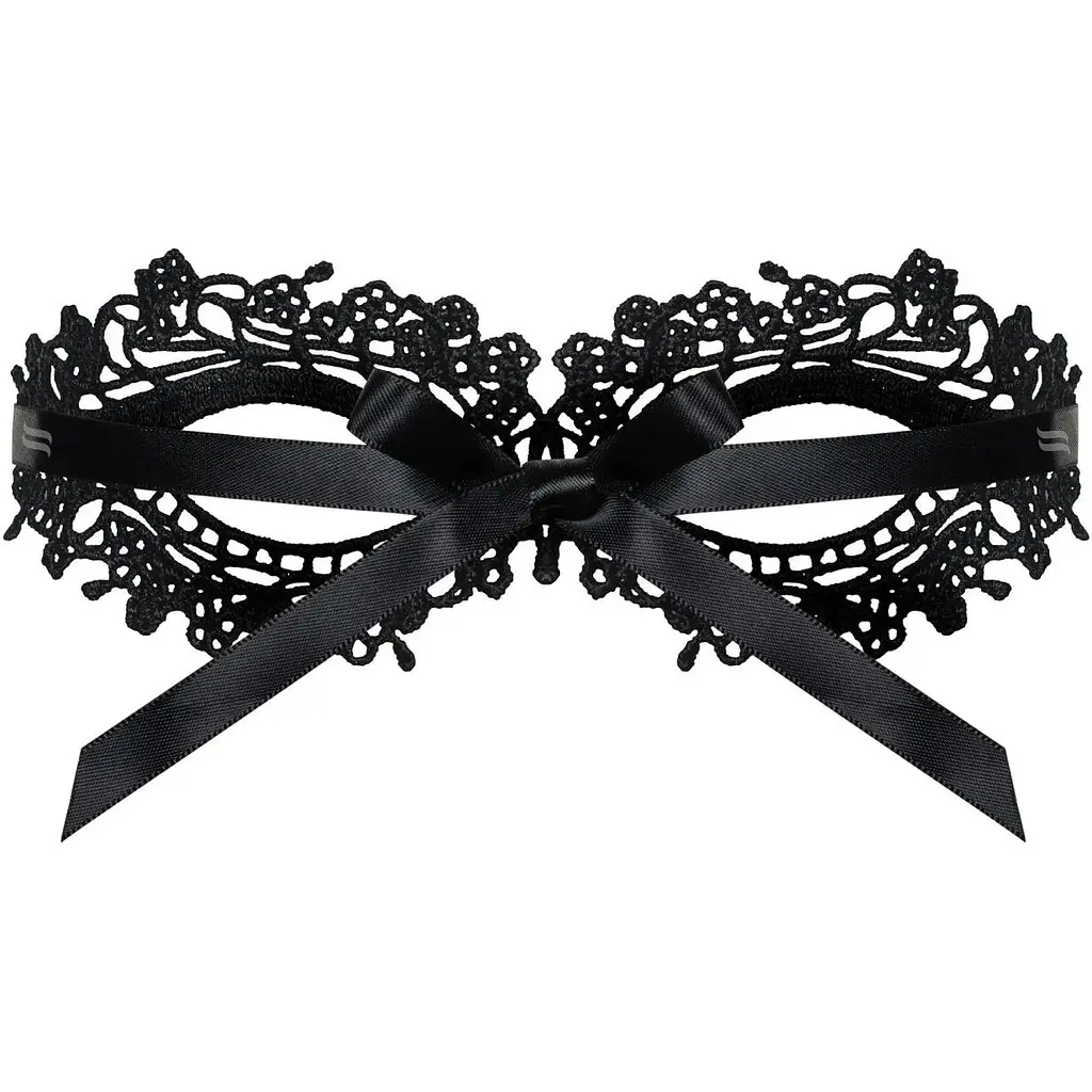 Мереживна маска Obsessive A710 mask, єдиний розмір, чорна - фото 2