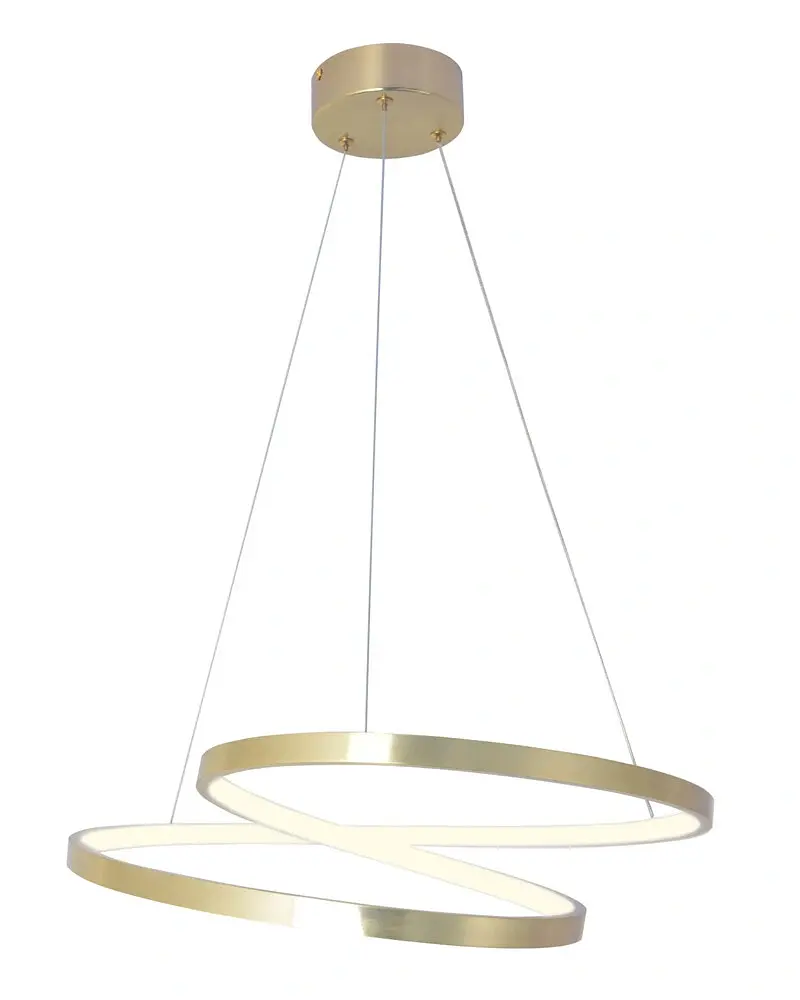 Люстра подвесная светодиодная круглая Goldlux 328052 Zefira 50 Led 1x40W 4000K 3700Lm IP20 Золотой - фото 3