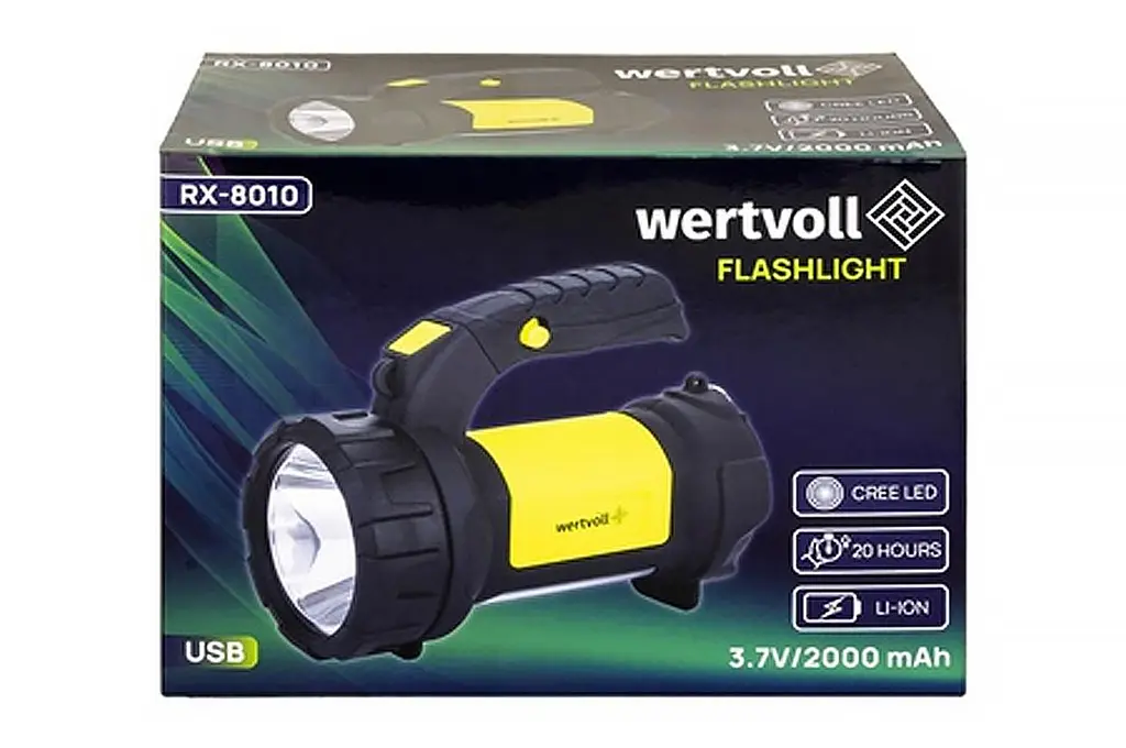 Ліхтар ручний кемпінговий акумуляторний Wertvoll 2LED (1COB) x 3Вт Li-ion - фото 8